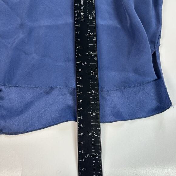 ATM Silk Round Neck Pullover Tank Top Women’s Small Blouse Blue Blouse - Picture 4 of 7